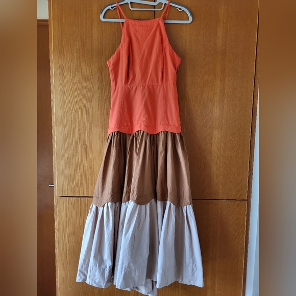 Maeve Tiered Halter Colorblock Maxi - Picture 4 of 6